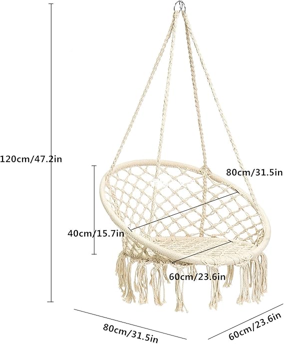 Macrame Hanging Swing Chair Hammock